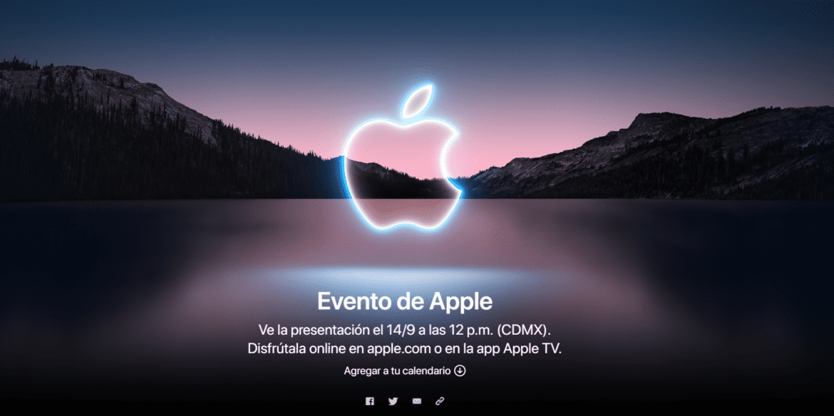 Invitación de Apple a su evento de septiembre de 2021 GAKANA